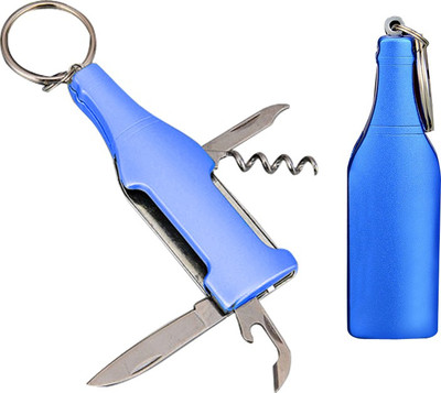 

Shadowfax KEYCHAIN Metal Wine Bottle Shape Keychain with 5 Tools Bottle Opener(Pack of 1)