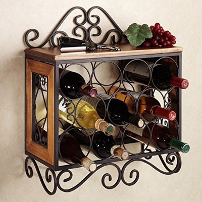 

Desi Karigar Wooden, Iron Wine Rack(Brown, 11 Bottles)
