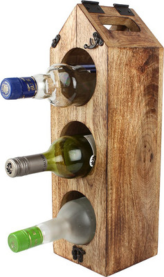 

EarthenMetal Wooden Wine Rack(Beige, 3 Bottles)