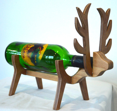 

Kreatish Wooden Wine Rack(Brown, 1 Bottle)