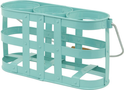 

Elan Iron Bottle Rack Cellar(Blue, 3 Bottles)