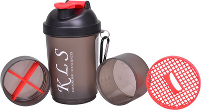 

KLS Protein Shaker 600 ml Shaker(Pack of 1, Brown), Black