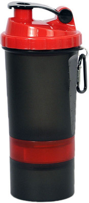 

UDAK Two Storage Loop 500 ml Shaker(Pack of 1, Red, Black), Black;cherry