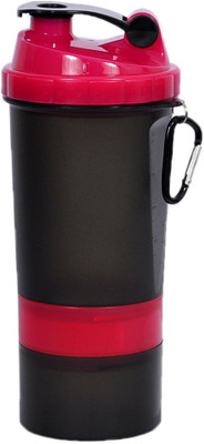 

UDAK Two Storage Loop 500 ml Shaker(Pack of 1, Pink, Black), Black;magenta