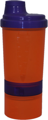 

UDAK Two Storage 500 ml Shaker(Pack of 1, Orange, Purple)
