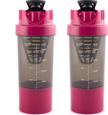 

HAANS Shakerpink2_esolznew 500 ml Shaker(Pack of 2, Pink), New pink shaker