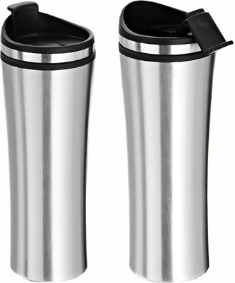 

Giftwell Sleek Steel Sipper 550 ml Sipper(Pack of 2, Silver)