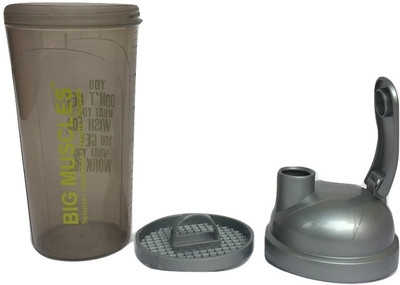 

BIG MUSCLES My Gym 700 ml Shaker(Pack of 1, Silver)