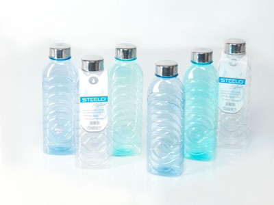 Steelo 900ml X 6 Pcs Pet Set Stylus 900 ml Bottle Pack of 6, Multicolor, Steel