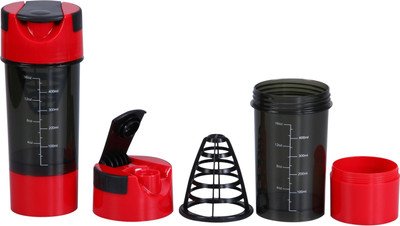 

iShake Best gym bottle Cup 500 ml Shaker(Pack of 1, Black, Red)