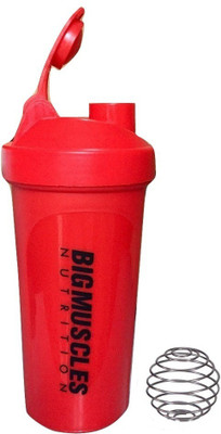 

BIG MUSCLES My Gym 600 ml Shaker(Pack of 1, Red)