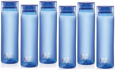 cello H2O Blue 1 LTR Fridge Bottle Set of 6 1000 ml Bottle(Pack of 6, Blue, Plastic)