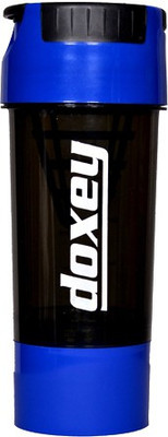 

DOXEY Cyclone Protein 500 ml Shaker(Pack of 1, Blue), Black;white