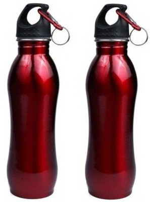 

Sayee Silk & Shine 750 ml Water Bottles(Set of 2, Red)