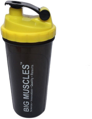 

BIG MUSCLES My Gym 500 ml Shaker(Pack of 1, Black), Yellow