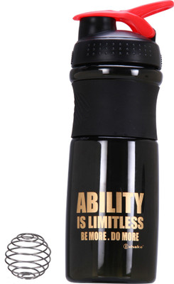 

iShake Black Body Red Lid Kool Sprint 700 600 ml Shaker(Pack of 1, Black, Red)