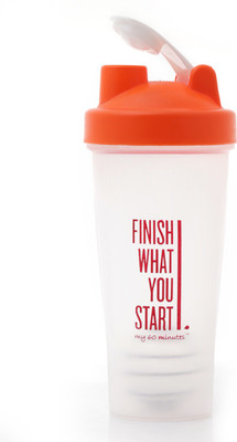 

My 60 Minutes Gym Shaker 600 ml Shaker(Pack of 1, Orange), Orange;white