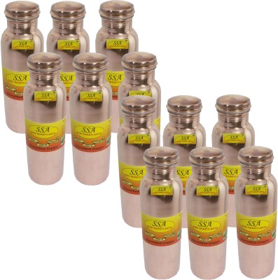 SSA Set of 12 Q7 Fridge 850 ml Bottle(Pack of 12, Brown, Copper)