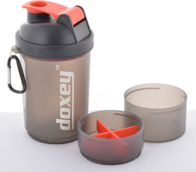 

DOXEY Double Storage Gym Shaker 500 ml Shaker(Pack of 1, Red)