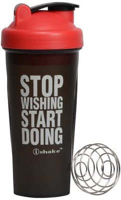 

iShake 008 gym bottle 600 ml Shaker(Pack of 1, Red, Black), Black;red