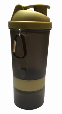 UDAK Two Storage Gym Shaker 500 ml Shaker(Pack of 1, Gold)