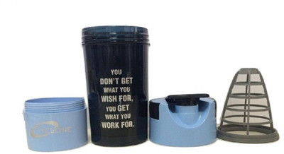 

BIG MUSCLES Protein shaker 500 ml Shaker(Pack of 1, Black, Blue)
