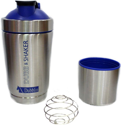

Jaycoknit Dubblin Sporty Movers & Shakers Duro Steel Gym Protein Shaker 750 ml Shaker(Pack of 1, Blue)