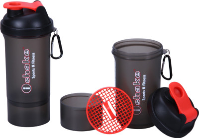 

iShake Soot Red Cool Olympic 700 (019 ) 600 ml Shaker(Pack of 1, Black, Red)