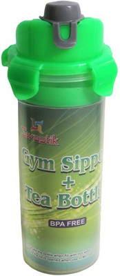 Me Swastik SIPPER 600 ml Shaker(Pack of 1, Clear), Green