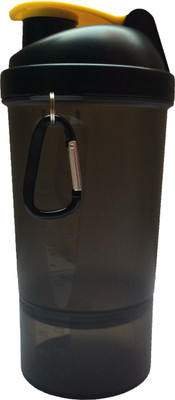 UDAK One Storage 500 ml Shaker(Pack of 1, Yellow, Black), Black;yellow