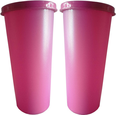 Tupperware Tumblers 340 ml Bottle(Pack of 2, Pink) Tupperware Tumblers 340 ml Bottle(Pack of 2, Pink)