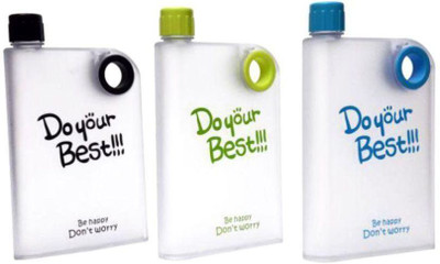 ALTG Portable Notebook Bottle 380 ml Bottle(Pack of 3, Multicolor, Plastic)