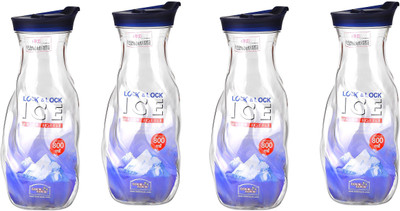 LOCK & LOCK Aqua Easy Grip Water 800 ml Bottle(Pack of 4, Clear, PET)