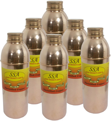 SSA Set of 6 Bisleri Design Fridge 900 ml Bottle(Pack of 6, Brown, Copper)