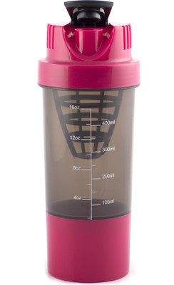 

HAANS Shakerpink_esolznew 500 ml Shaker(Pack of 1, Pink), New pink shaker