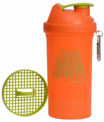 

iShake 020 gym bottle 500 ml Shaker(Pack of 1, Orange, White), Green;orange