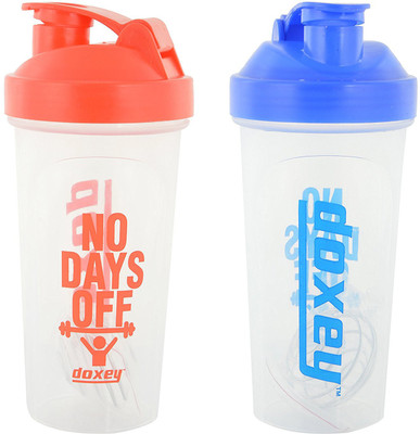 

DOXEY Gym Shaker Combo 600 ml Shaker(Pack of 2, Red, Blue), Blue;red