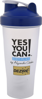 

Dezire shakker 600 ml Shaker(Pack of 1, White, Blue), Golden