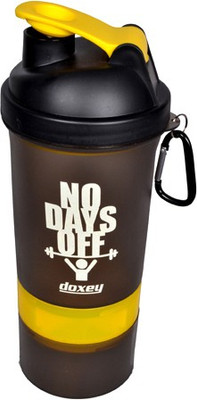 DOXEY Double Container 500 ml Shaker(Pack of 1, Yellow)