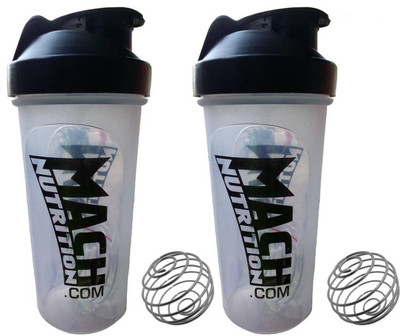 

Mach Nutrition PP5PP5 650 ml Shaker(Pack of 2, Black, Clear)
