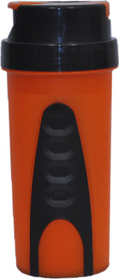 UDAK Grip Cap 600 ml Shaker(Pack of 1, Orange, Black), Black;orange