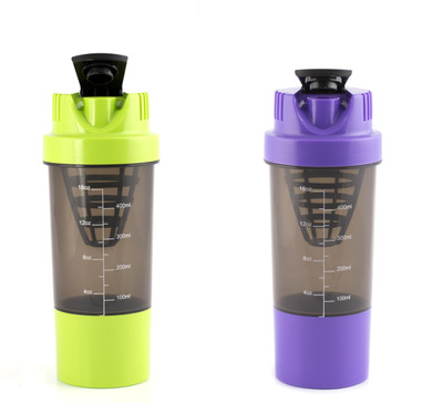 

HAANS Shakeit 1000 ml Shaker(Pack of 2, Purple, Green), Green;purple