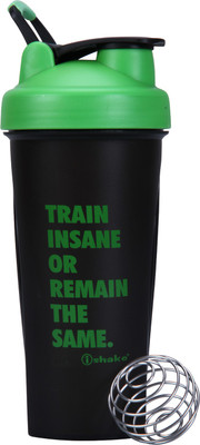 

iShake Black Body Green Cap Warrior gym bottle/ Cross Fit 600 ml Shaker(Pack of 1, Black, Green)
