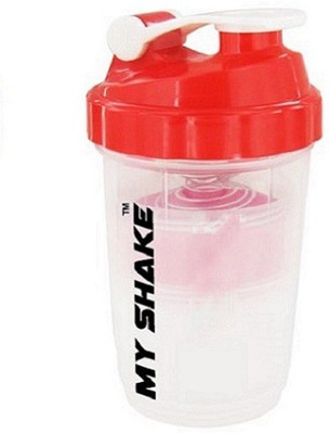 

MyShake Red Spider Protein Shaker Bottle For Gym 450 ml Shaker(Pack of 1, White)