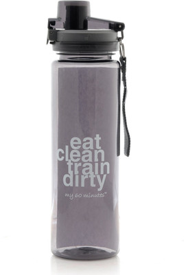 

My 60 Minutes Gym Shaker 600 ml Sipper(Pack of 1, Black)