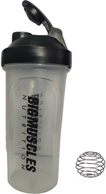 

BIG MUSCLES My Gym 600 ml Shaker(Pack of 1, Clear), White