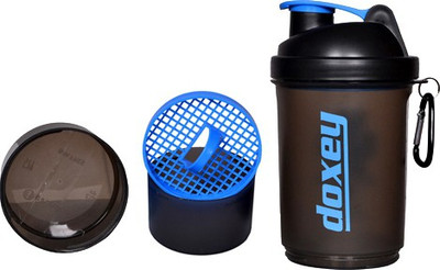 

DOXEY Double Container Shaker 500 ml Shaker(Pack of 1, Blue), Black