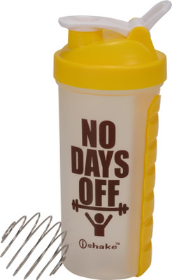 

iShake Translucent Body Yellow Cap Tabster 600 ml Shaker(Pack of 1, White, Yellow)