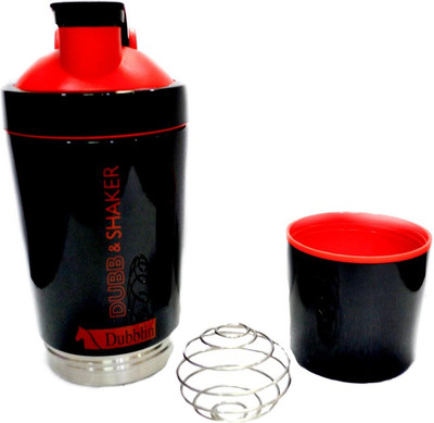 

Jaycoknit Dubblin Sporty Movers & Shakers Duro Steel Gym Protein Shaker 750 ml Shaker(Pack of 1, Black)