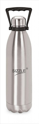 Sizzle Hot & Cold Vaccum Water 1000 ml Flask(Pack of 1, Silver, Steel)